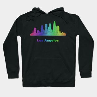 Rainbow Los Angeles skyline Hoodie